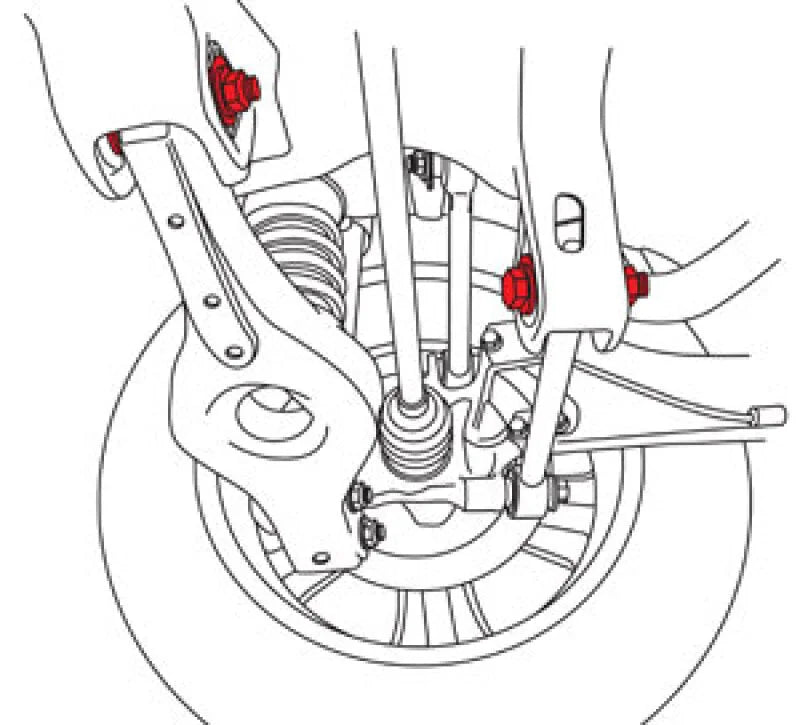 SPC Performance Hyundai/Kia CAM BOLT KIT - Side View