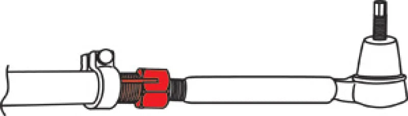 SPC Performance Jeep JK Hex Tie Rod - Side View