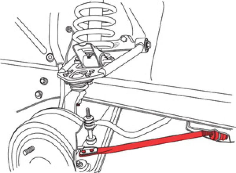 SPC Performance Mustang Adj. Caster Rod - Side View