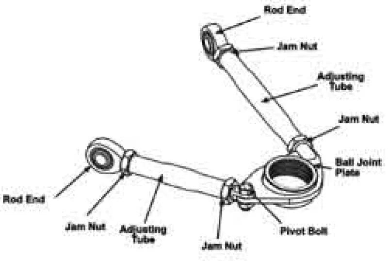 SPC Performance Pro Series Front Adjustable Upper Control Arm (Chrysler Thread-In 10deg) (Race Only) - Side View