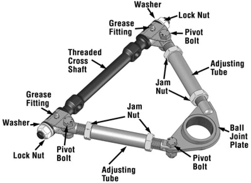 SPC Performance Pro Series Front Adjustable Upper Control Arm (Chrysler Thread-In 10deg) (Race Only) - Detail View