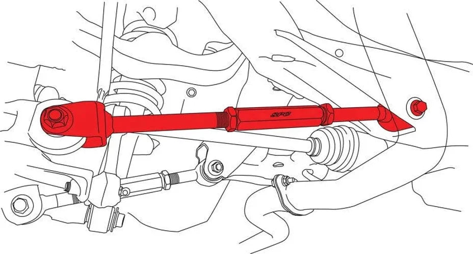 SPC Performance 00-09 Subaru Outback Rear Adjustable Toe Arm - Side View