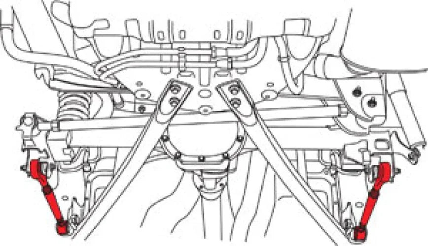 SPC Performance 05-10 Ford Mustang (V6/V8) Rear Adjustable Trailing Arms - Side View