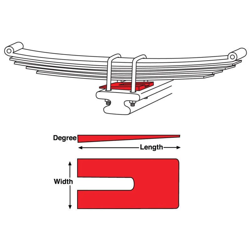 SPC Performance Steel Shim 4X6.5X1.5 - Pack of 6 - Side View