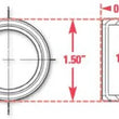 Load image into Gallery viewer, SPC Performance Weld-In Ring Kit 1.25 in. ID - Side View