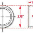 Load image into Gallery viewer, SPC Performance Weld-In Ring Kit 2.25 in. ID - Side View