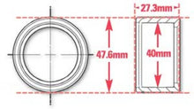Load image into Gallery viewer, SPC Performance Weld-In Ring Kit 40 mm ID - Side View