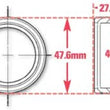 Load image into Gallery viewer, SPC Performance Weld-In Ring Kit 40 mm ID - Side View