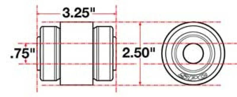 SPC Performance X Axis Sealed Flex Joint - Side View