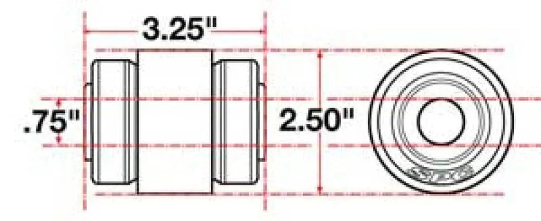 SPC Performance X Axis Sealed Flex Joint - Side View