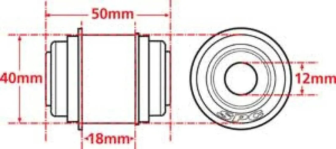 SPC Performance X Axis Sealed Flex Joint for Mustang Cobra - Side View