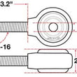 Load image into Gallery viewer, SPC Performance XAXIS Rod End Ball Joint - Side View