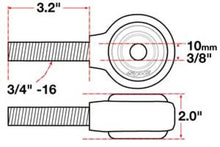 Load image into Gallery viewer, SPC Performance XAXIS Rod End Ball Joint - Side View
