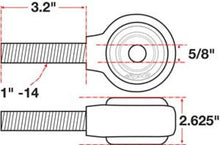 Load image into Gallery viewer, SPC Performance XAXIS Rod End Ball Joint - Side View