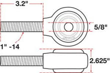 Load image into Gallery viewer, SPC Performance XAXIS Rod End Ball Joint - Side View