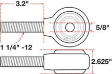 Load image into Gallery viewer, SPC Performance XAXIS Rod End Ball Joint - Side View
