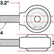 Load image into Gallery viewer, SPC Performance XAXIS Rod End Ball Joint - Side View