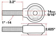Load image into Gallery viewer, SPC Performance XAXIS Rod End Ball Joint - Side View