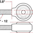 Load image into Gallery viewer, SPC Performance XAXIS Rod End Ball Joint - Side View