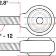 Load image into Gallery viewer, SPC Performance XAXIS Rod End Ball Joint - Side View