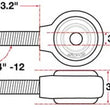 Load image into Gallery viewer, SPC Performance XAXIS Rod End Ball Joint - Side View