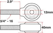 Load image into Gallery viewer, SPC Performance XAXIS Rod End Ball Joint - Side View