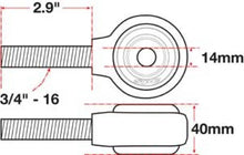 Load image into Gallery viewer, SPC Performance XAXIS Rod End Ball Joint - Side View