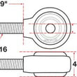 Load image into Gallery viewer, SPC Performance XAXIS Rod End Ball Joint - Side View