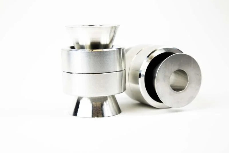 SPL Parts 03-08 Nissan 350Z Front Compression Rod Monoball Bushings - Installation View