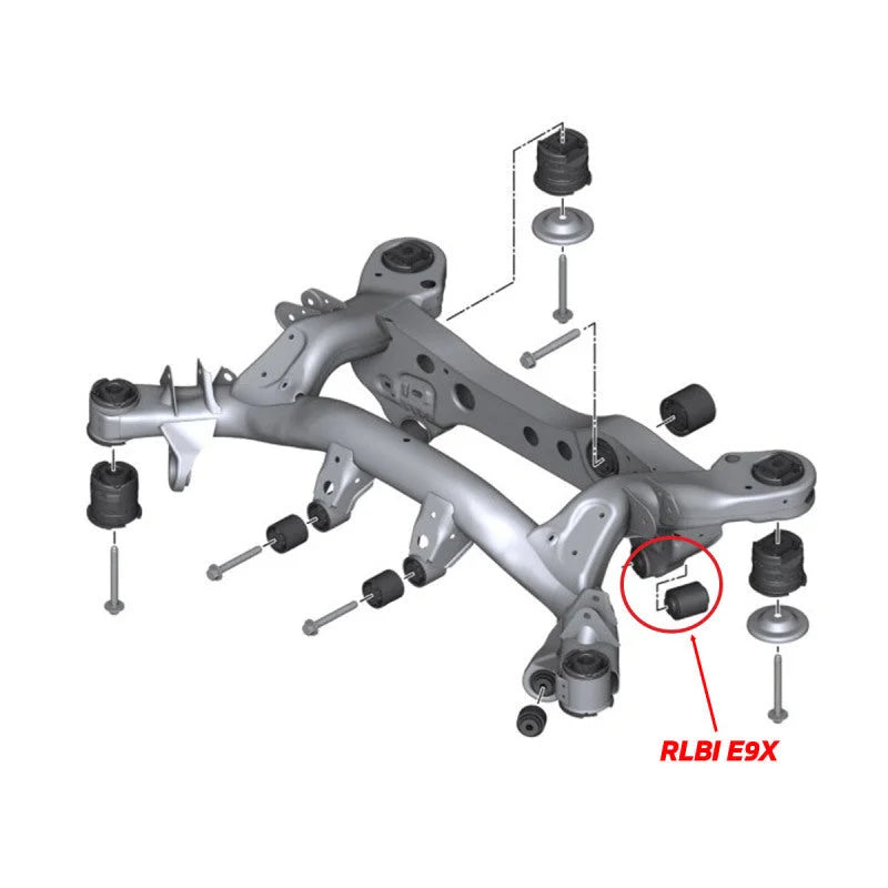 SPL Parts 06-13 BMW E80/E82/E82M / 06-13 BMW E90/E91/E92/E93 Rear Lower Control Arm Inner Bushing - Back View