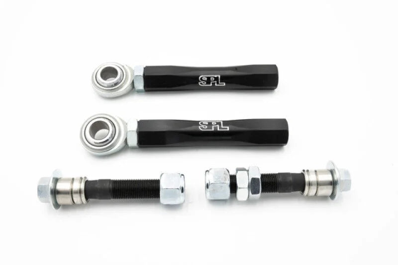 SPL Parts 06-15 Mazda Miata MX-5 (NC) / 03-12 Mazda RX-8 Front Tie Rod Ends Bumpsteer Adjustable - Back View
