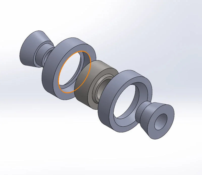 SPL Parts 15-21 Ford Mustang S550 Rear Toe Arm Bushing - Side View