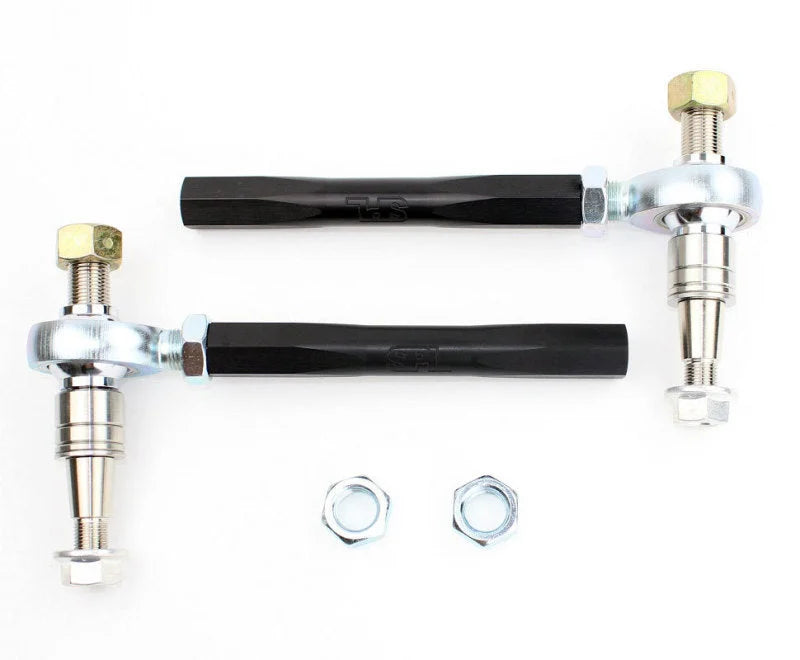SPL Parts 2009+ Nissan 370Z Front Outer Tie Rod Ends Adjustable for Bumpsteer - Main Product View