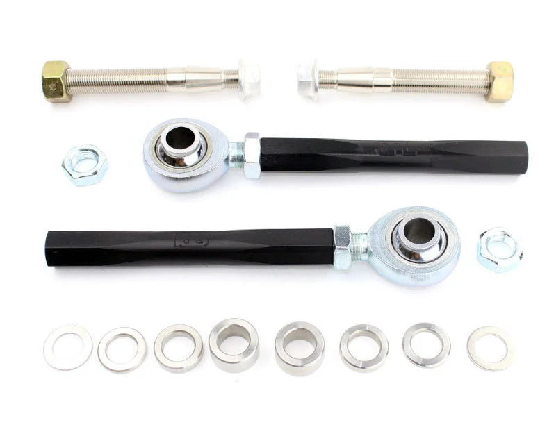SPL Parts 2009+ Nissan 370Z Front Outer Tie Rod Ends Adjustable for Bumpsteer - Side View
