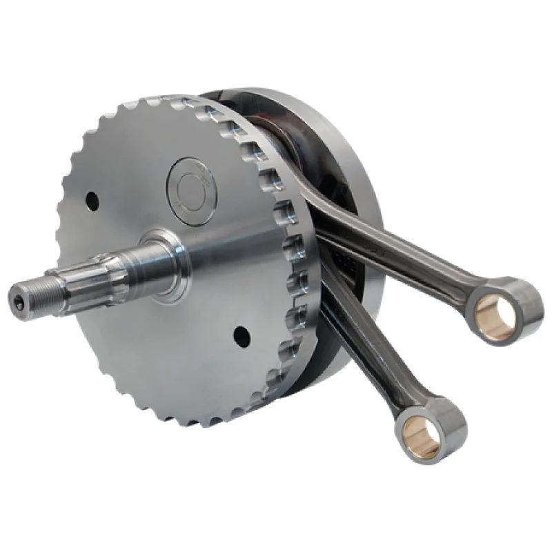 S&S Cycle 00-06 BT 4-5/8in Stroke Flywheel Assembly w/o Sprocket Shaft Bearing Race - Side View