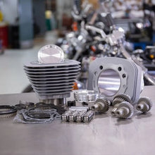 Load image into Gallery viewer, S&amp;S Cycle 00-21 Sportster Models 883cc to 1200cc Hooligan Kit - Silver - Side View