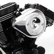 Load image into Gallery viewer, S&amp;S Cycle 01-15 Fuel-Injected Softail Stealth Air Cleaner Kit w/ Chrome Teardrop Cover - Side View