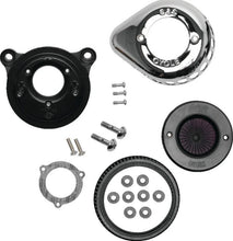 Load image into Gallery viewer, S&amp;S Cycle 01-17 BT Stealth Air Stinger Kit w/ Chrome Teardrop - Main Product View