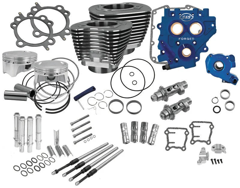 S&S Cycle 07-17 BT 110in Power Package - Wrinkle Black - Main Product View