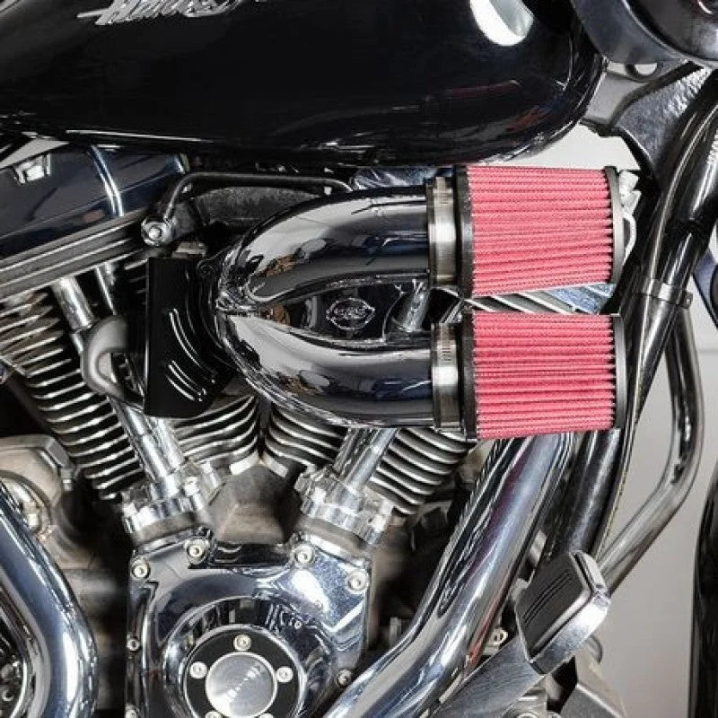 S&S Cycle 08-16 Touring Intake Runner Induction Kit - Chrome - Side View