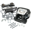 Load image into Gallery viewer, S&amp;S Cycle 08-16 Touring Super Stock 79cc Cylinder Head Kit - Wrinkle Black - Side View
