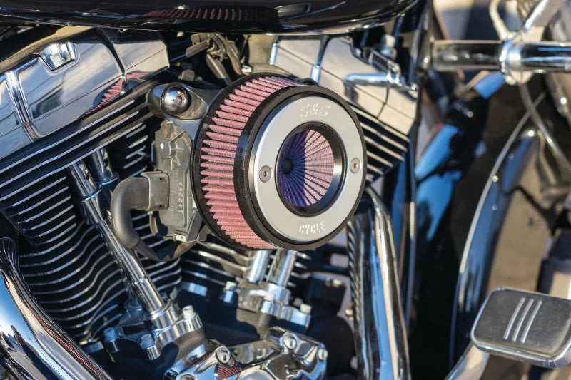 S&S Cycle 08-16 Touring/16-17 Softail Stealth Air Stinger Kit w/ S&S Ring - Back View