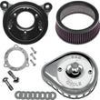 Load image into Gallery viewer, S&amp;S Cycle 08-17 Touring/16-17 Softail Models Stealth Air Cleaner Kit w/ Chrome Mini Teardrop Cover - Side View