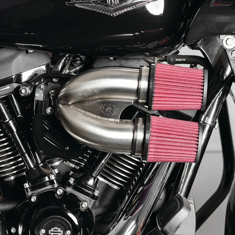 S&S Cycle 17-20 M8 Models Tuned Induction Air Cleaner Kit - Stainless Steel - Main Product View