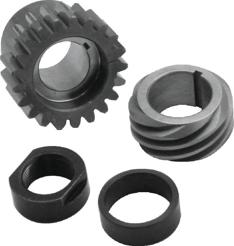 S&S Cycle 1990+ BT Pinion Shaft Conversion Gear Kit - Red - Side View