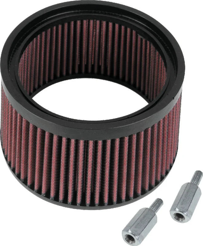 S&S Cycle 1in Taller Pleated Stealth Air Filter Kit - Main Product View