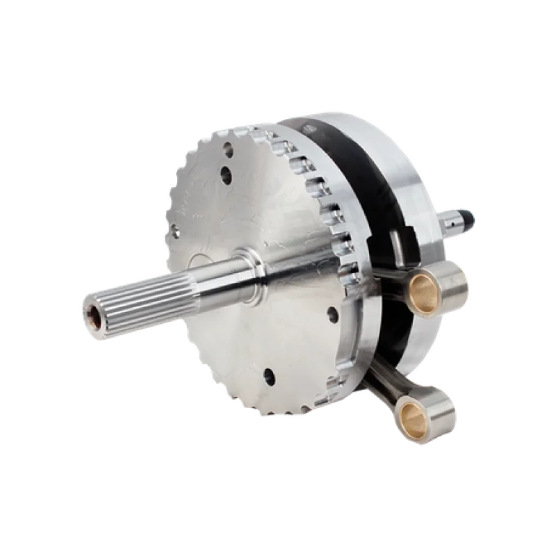 S&S Cycle 2007+ BT 4-3/8in Stroke Flywheel Assembly w/o Sprocket Shaft Bearing Race - Side View