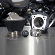 Load image into Gallery viewer, S&amp;S Cycle 2007+ BT 4.250in Bore 4.840in - Wrinkle Black w/o Highlight - Main Product View