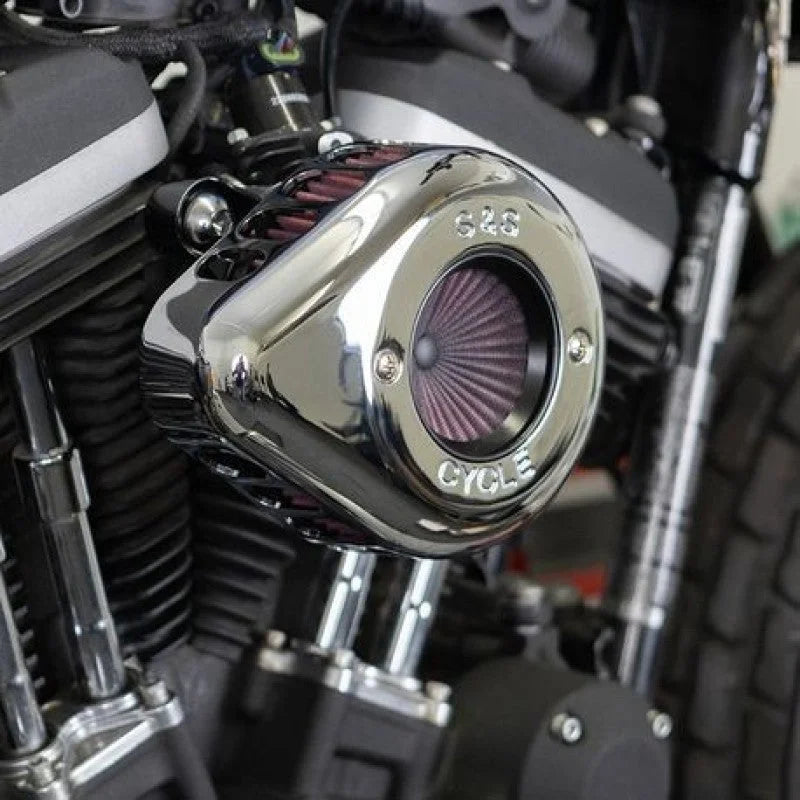 S&S Cycle 2007+ XL Models Stealth Air Stinger w/ Chrome Teardrop - Installation View