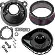 Load image into Gallery viewer, S&amp;S Cycle 2007+ XL Sportster Models Stealth Air Cleaner Kit w/ Gloss Black Mini Teardrop Cover - Main Product View